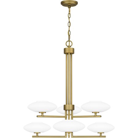 QUOIZEL Chenal 6-Light Aged Brass Chandelier QCH5577AB